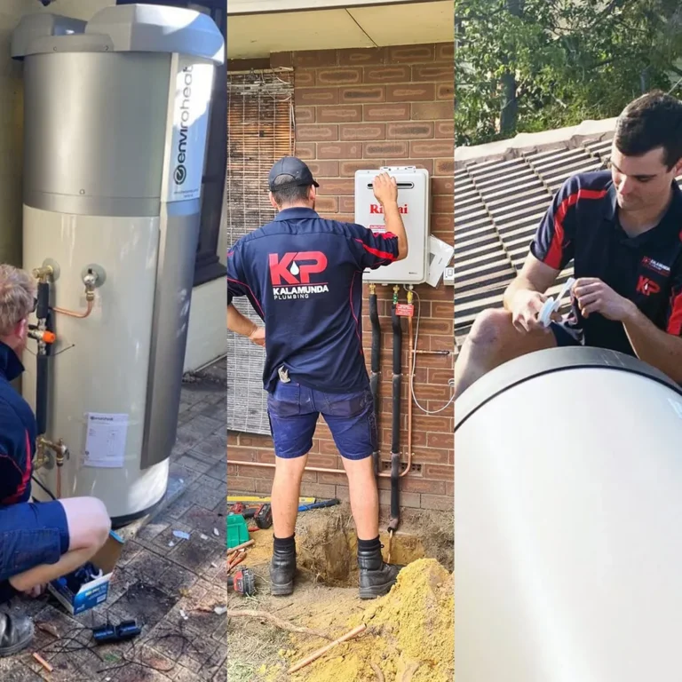 Kalamunda Plumbing technicians installing hot water systems