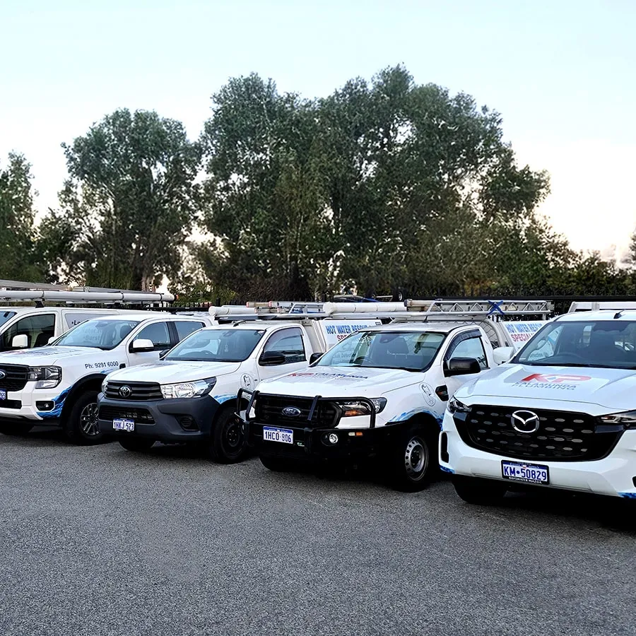 Kalamunda Plumbing service vehicles lined up